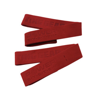 POWER-SYSTEM PASKI LEATHER LIFTING STRAPS-RED